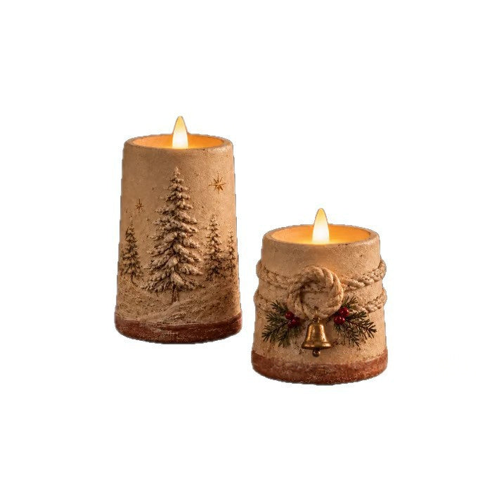 Christmas candle holder set sizes, 4 inch and 6 inch