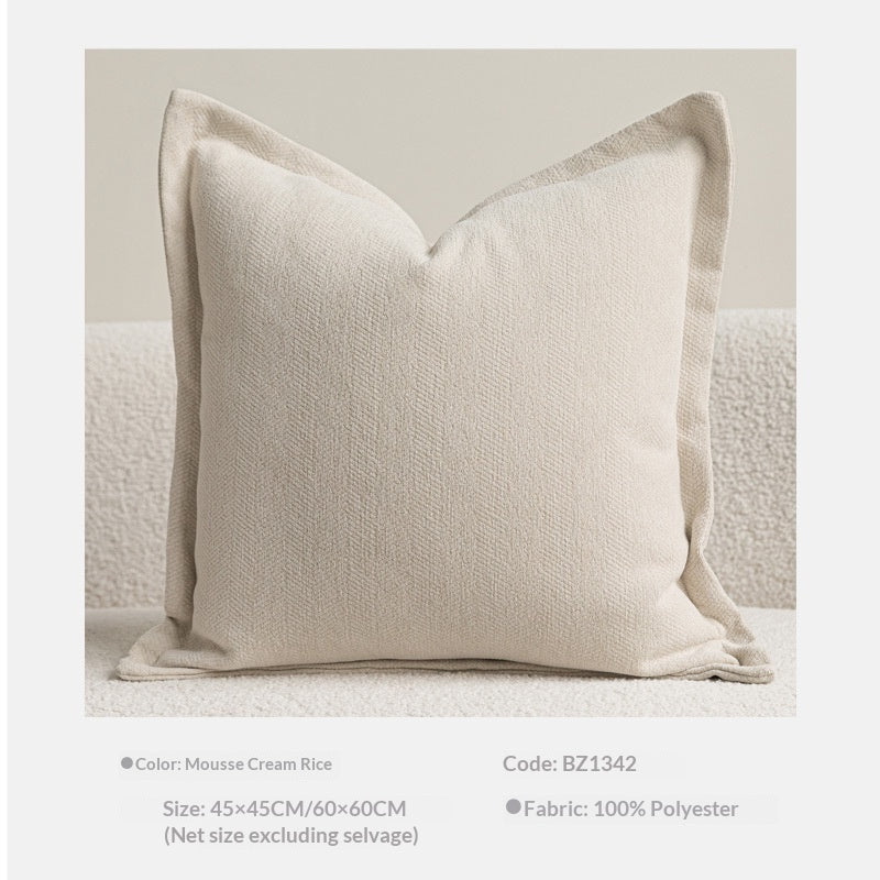 Chenille pillow cover in caramel